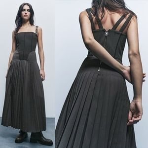 Brand New Zara pleated bustier Haute Couture Dress XS